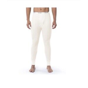 FRUIT OF THE LOOM Men's Waffle Thermal Underwear- Cream. Size M . NEW!